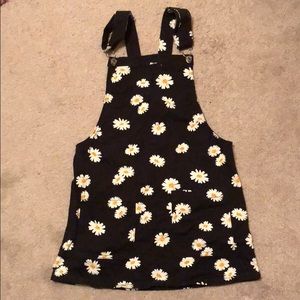 Forever 21 overall suspender denim mini dress